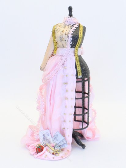(image for) Dress Being Made on Dress Form by Bette Jo Chudy - Pink