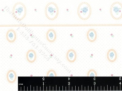 (image for) Cameo Wallpaper for Dollhouses - Peach/Blue