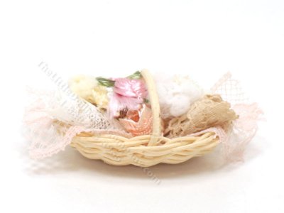 (image for) Miniature Oval Basket of Lace by Taylor Jade