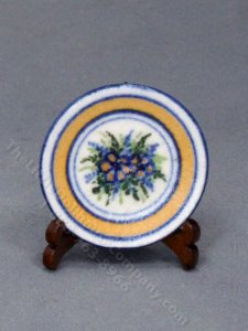 (image for) Vintage Handmade Miniature Clay Plate by J Clark