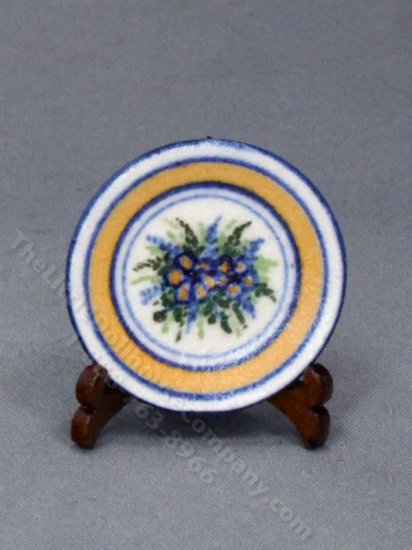 (image for) Vintage Handmade Miniature Clay Plate by J Clark
