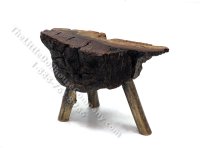 (image for) Miniature Driftwood Side Table/Stool w/ 3 Peg Legs by PRD Miniatures