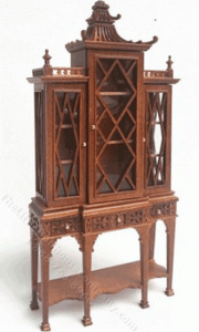 (image for) Miniature Chippendale Breakfront Cabinet