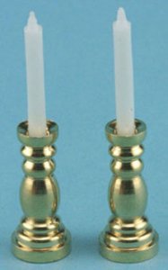 (image for) Dollhouse Solid Brass Candlesticks