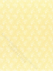 (image for) Yellow Floral Pattern Wallpaper for Dollhouses