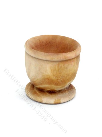 (image for) Miniature Handmade Turned Wooden Bowl for Dollhouses