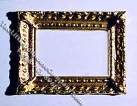 (image for) Miniature Gold Coloured Rectangular Picture Frame for Dollhouses