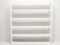 (image for) Miniature White Double Wide Shelf for Dollhouses