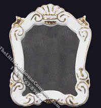 (image for) Miniature Classic White Baroque Mirror for Dollhouses