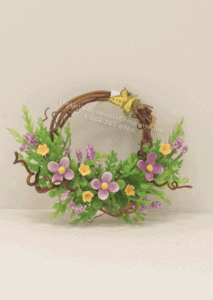 (image for) Miniature Spring Wreath For Dollhouses