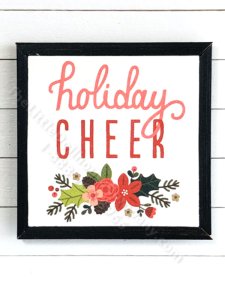 (image for) Miniature Framed 'Holiday Cheer' Board Print