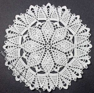 (image for) Miniature Handmade Lace Round Doily for Dollhouses