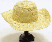 (image for) Miniature Round Straw Hat With Round Top