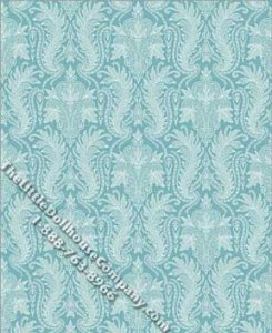 (image for) Sky Blue Modern Paisley Pattern Wallpaper for Dollhouses