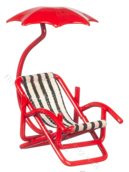 (image for) 1:24 Scale Umbrella Chair for Dollhouses