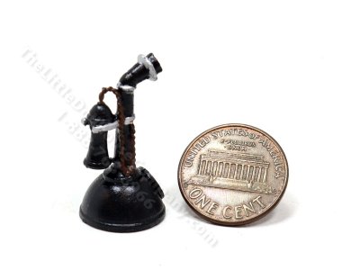 (image for) Miniature Antique Style Rotary Stick Telephone for Dollhouses