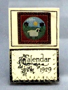 (image for) Dollhouse Miniature Wall Calendar - As Is