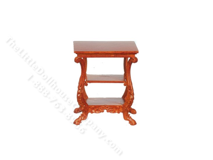 (image for) Miniature Walnut American Victorian 1840 Side Table