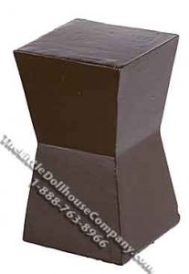 (image for) Miniature Resin Square Brown Block Table for Dollhouses