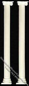 (image for) Dollhouse Scale Model Decorative Half Round Column pair