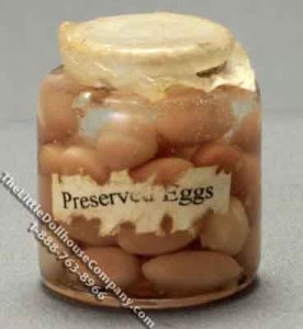(image for) Dollhouse Scale Model Preserved Eggs in Jar