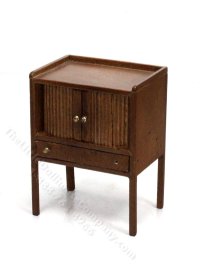 (image for) Miniature Tambour Nightstand for Dollhouses