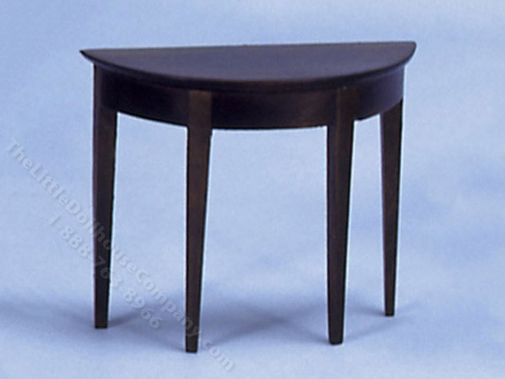 (image for) Miniature Walnut Hall Table for Dollhouses