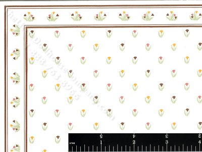 (image for) Tulip Time Wallpaper for Dollhouses