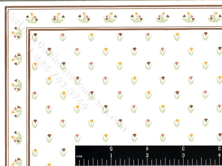 (image for) Tulip Time Wallpaper for Dollhouses