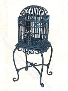 (image for) Miniature Birdcage on Legs Kit for Dollhouses