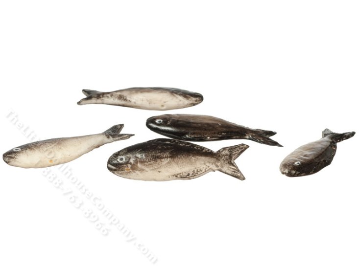 (image for) Set of 5 Miniature Fish for Dollhouses