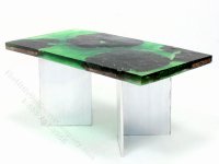 (image for) Miniature Modern Resin and Wood Table for Dollhouses