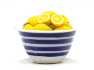 (image for) Miniature Striped Bowl of Lemons by Charlotte Willmott