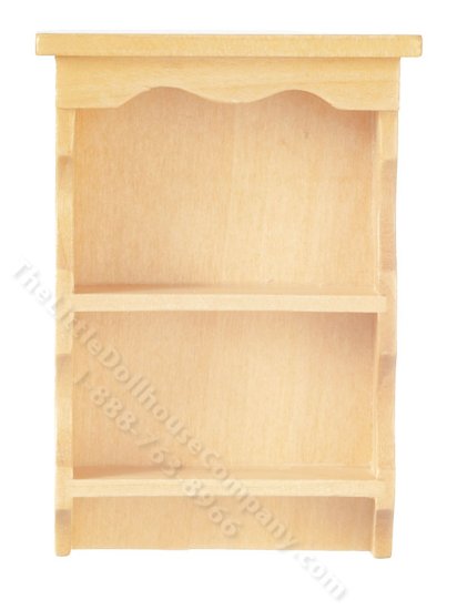 (image for) Miniature Oak Wall Shelf For Dollhouses