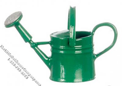 (image for) Miniature Green Watering Can for Dollhouses