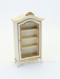 (image for) 1/2 Scale Unfinished Display Cabinet on Small Queen Anne Legs