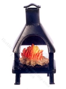 (image for) Miniature Outdoor Fireplace for Dollhhouses