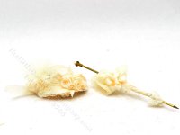 (image for) Miniature White Ladies Hat and Matching Parasol