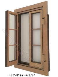 (image for) Dollhouse Miniature Small Split Window Kit