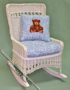 (image for) Miniature Wicker Rocking Chair Kit for Dollhouses