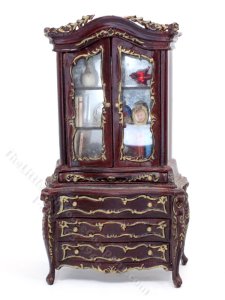 (image for) Miniature Mahogany Cupboard for Dollhouses