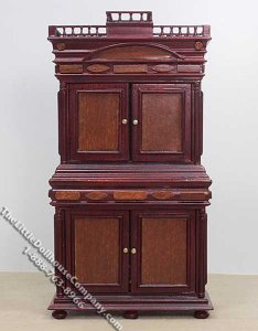 (image for) Miniature Mahogany Cabinet for Dollhouses