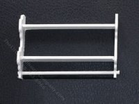 (image for) Miniature White Scalloped Shelf with Towel Bar