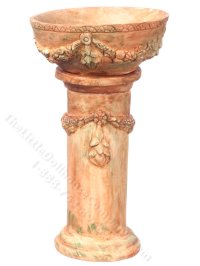 (image for) Miniature Victorian Bird Bath for Dollhouses - Aged