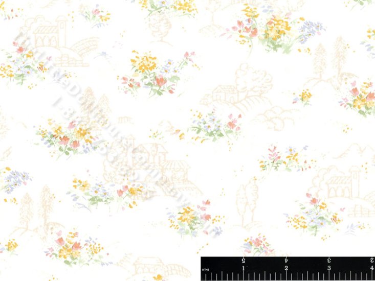 (image for) Flowers and Farm Miniature Wallpaper for Dollhouses