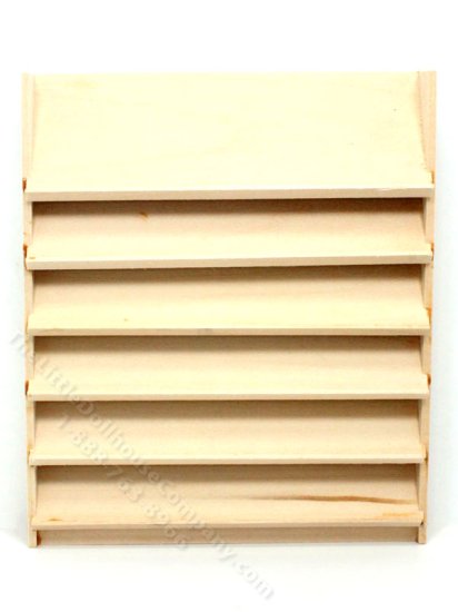(image for) Miniature Unfinished Magazine Rack for Dollhouses