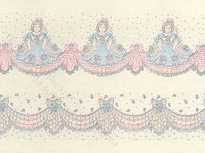 (image for) Mon Cheri Miniature Wallpaper for Dollhouses - Cream