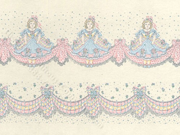 (image for) Mon Cheri Miniature Wallpaper for Dollhouses - Cream