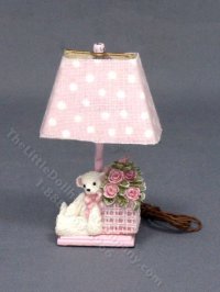(image for) Miniature Bear Nursery Lamp for Dollhouses