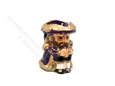 (image for) Miniature Philpot Toby Jug for Dollhouses - Purple